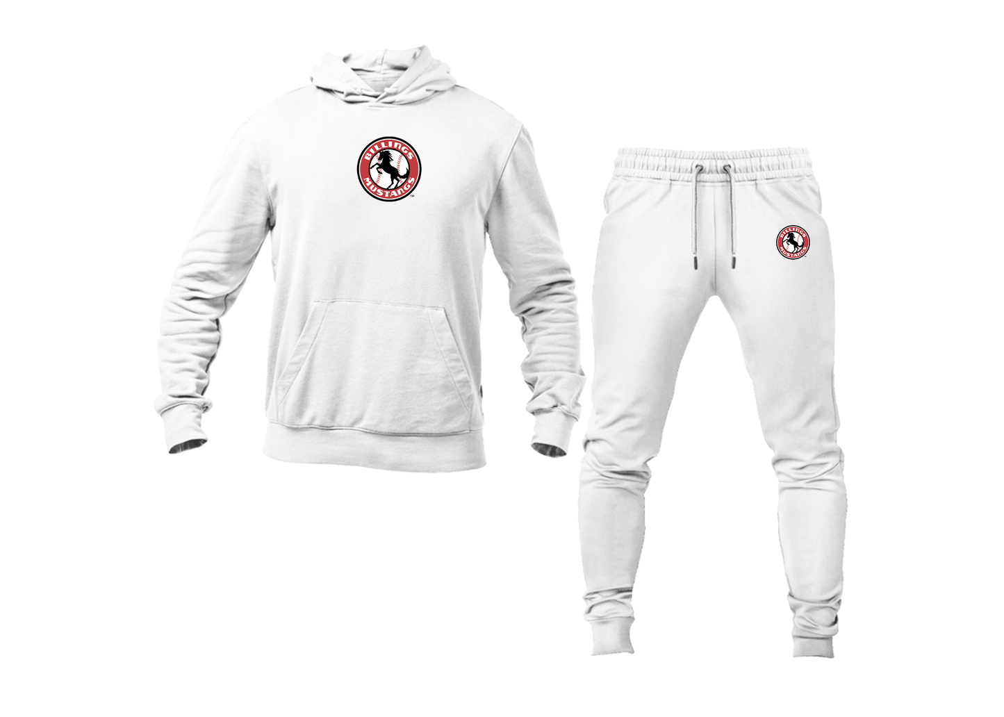 Men's Billings Mustangs Logo Hoodie Joggers Set