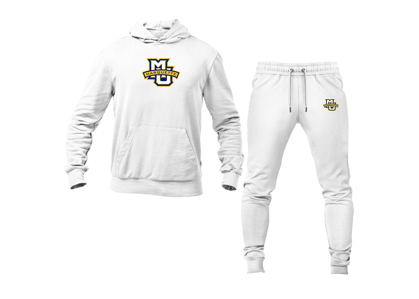 Men's Marquette Golden Eagles Logo Hoodie Joggers Set