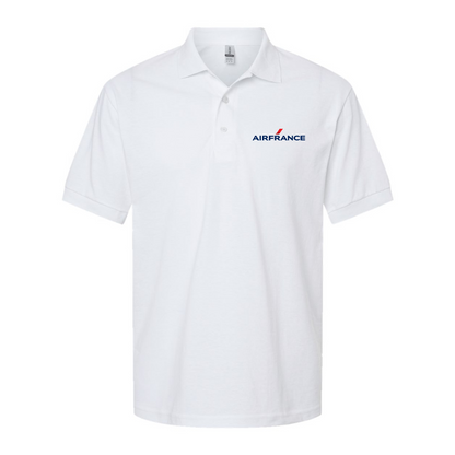 Men's Air France Logo Gildan Dry Blend Jersey Polo