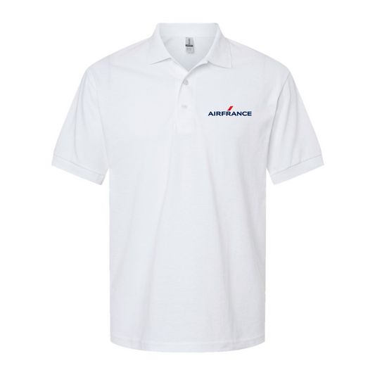 Men's Air France Logo Gildan Dry Blend Jersey Polo