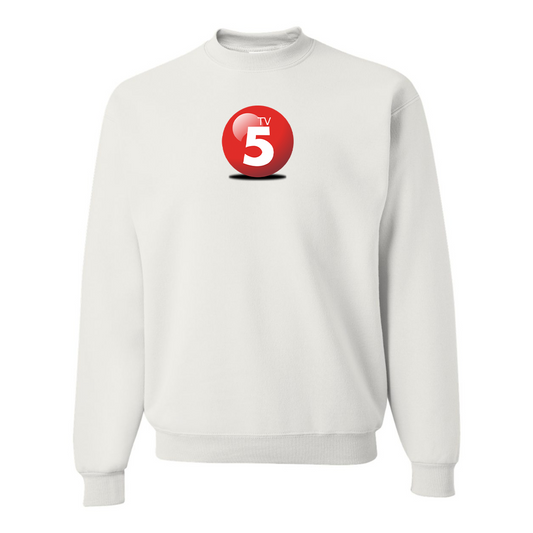 Men's ABC TV5 Logo  JERZEES NuBlend Crewneck Sweatshirt