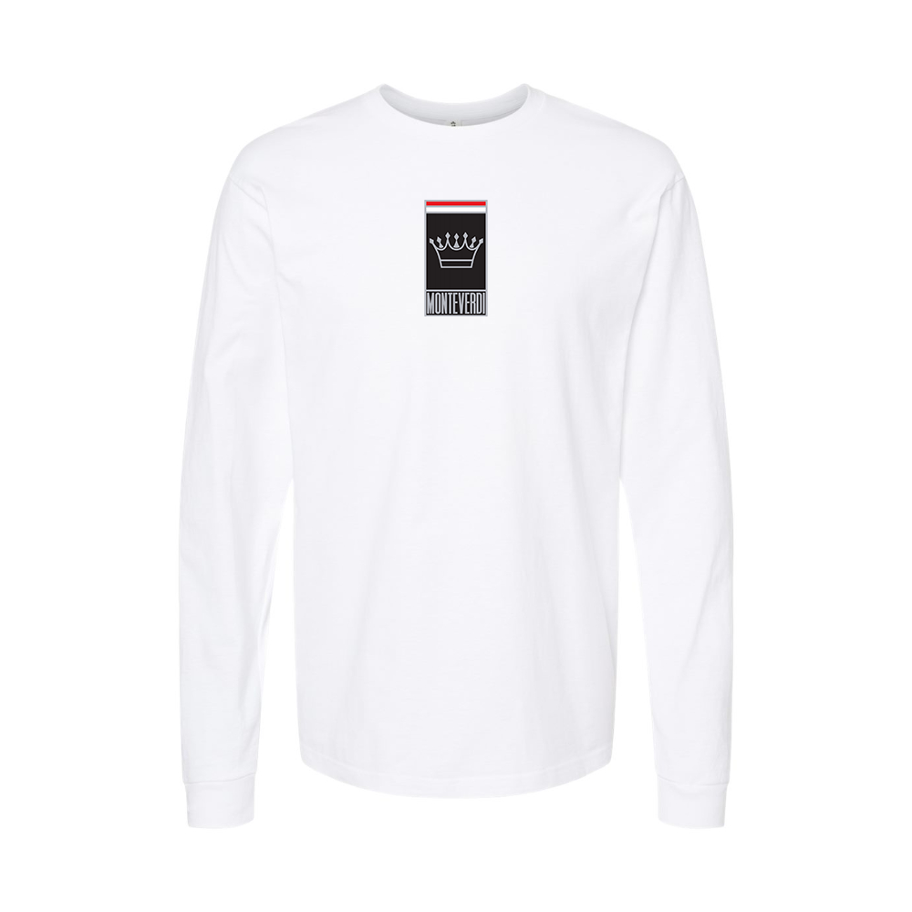 Youth Monteverdi Logo Cotton Long Sleeve T-Shirt