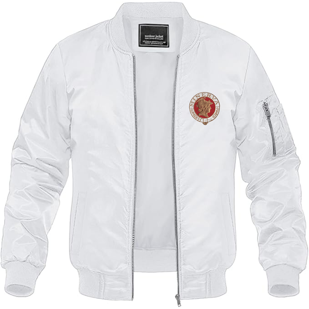 Men's Minerva Cars Logo Lightweight Bomber Jacket Windbreaker Softshell Varsity Jacket Coat