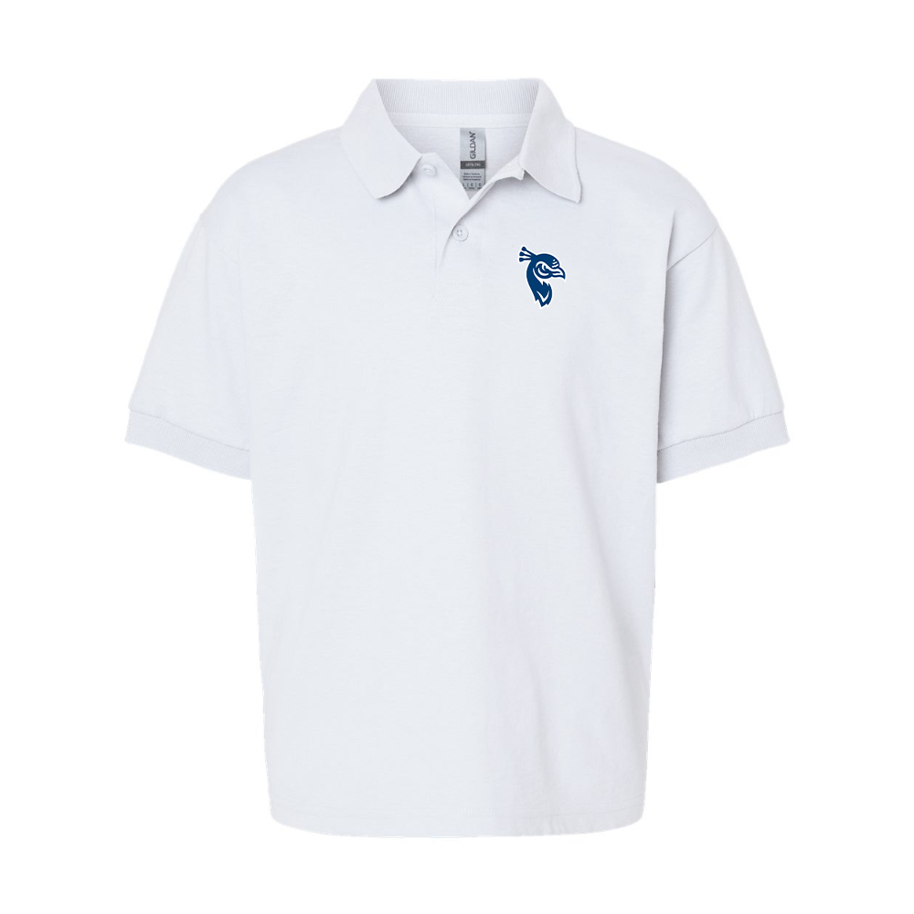 Youth Saint Peters Peacocks Logo Gildan Dry Blend Jersey Polo