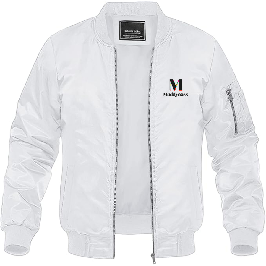 Men's Maddyness Logo Lightweight Bomber Jacket Windbreaker Softshell Varsity Jacket Coat