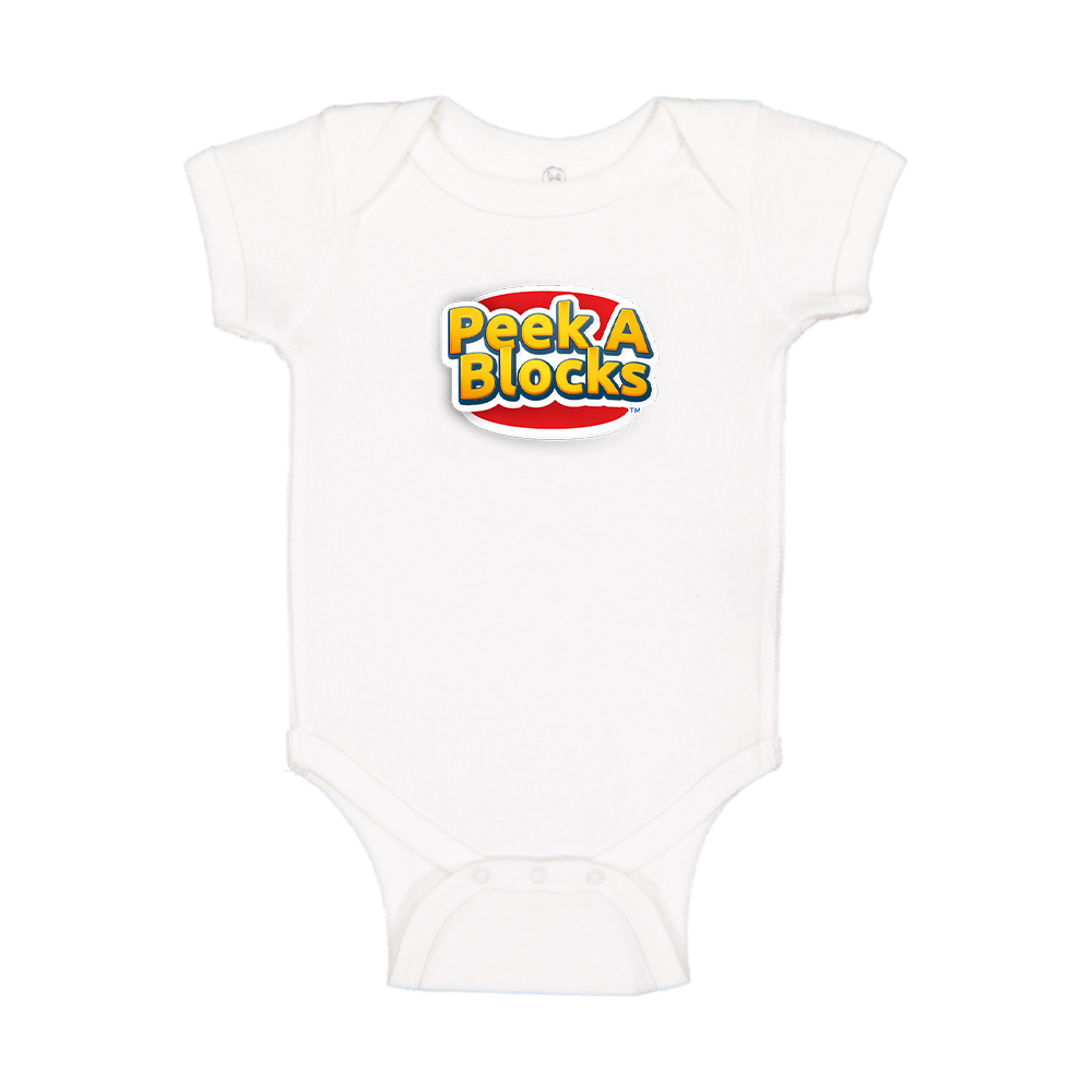 Peek A Blocks Logo Baby Romper Onesie