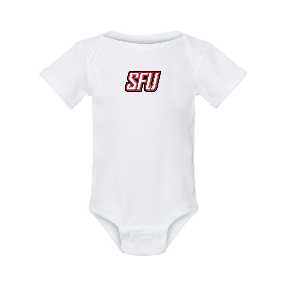 Saint Francis Red Flash Logo Rabbit Skins Infant Baby Rib Bodysuit