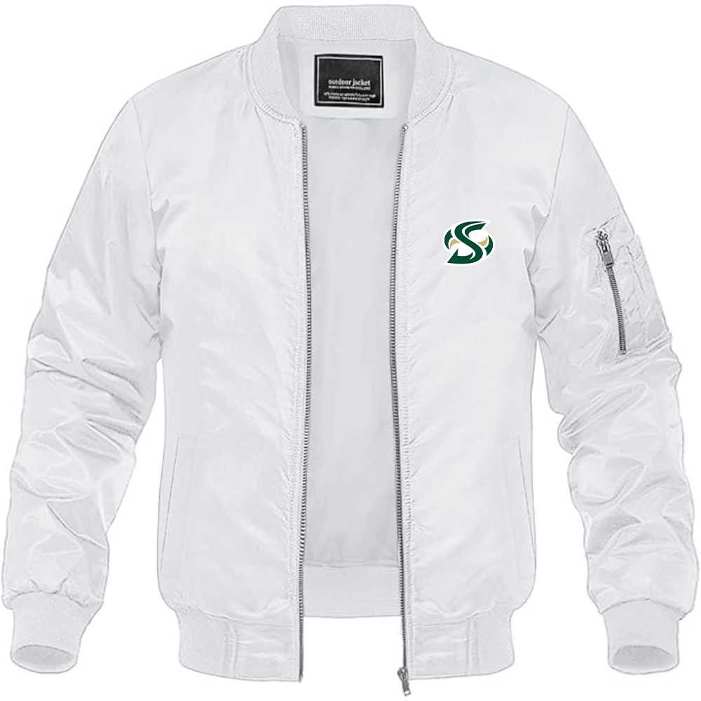 Men's Sacramento State Hornets Logo  Lightweight Bomber Jacket Windbreaker Softshell Varsity Jacket Coat