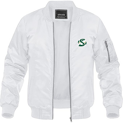 Men's Sacramento State Hornets Logo  Lightweight Bomber Jacket Windbreaker Softshell Varsity Jacket Coat