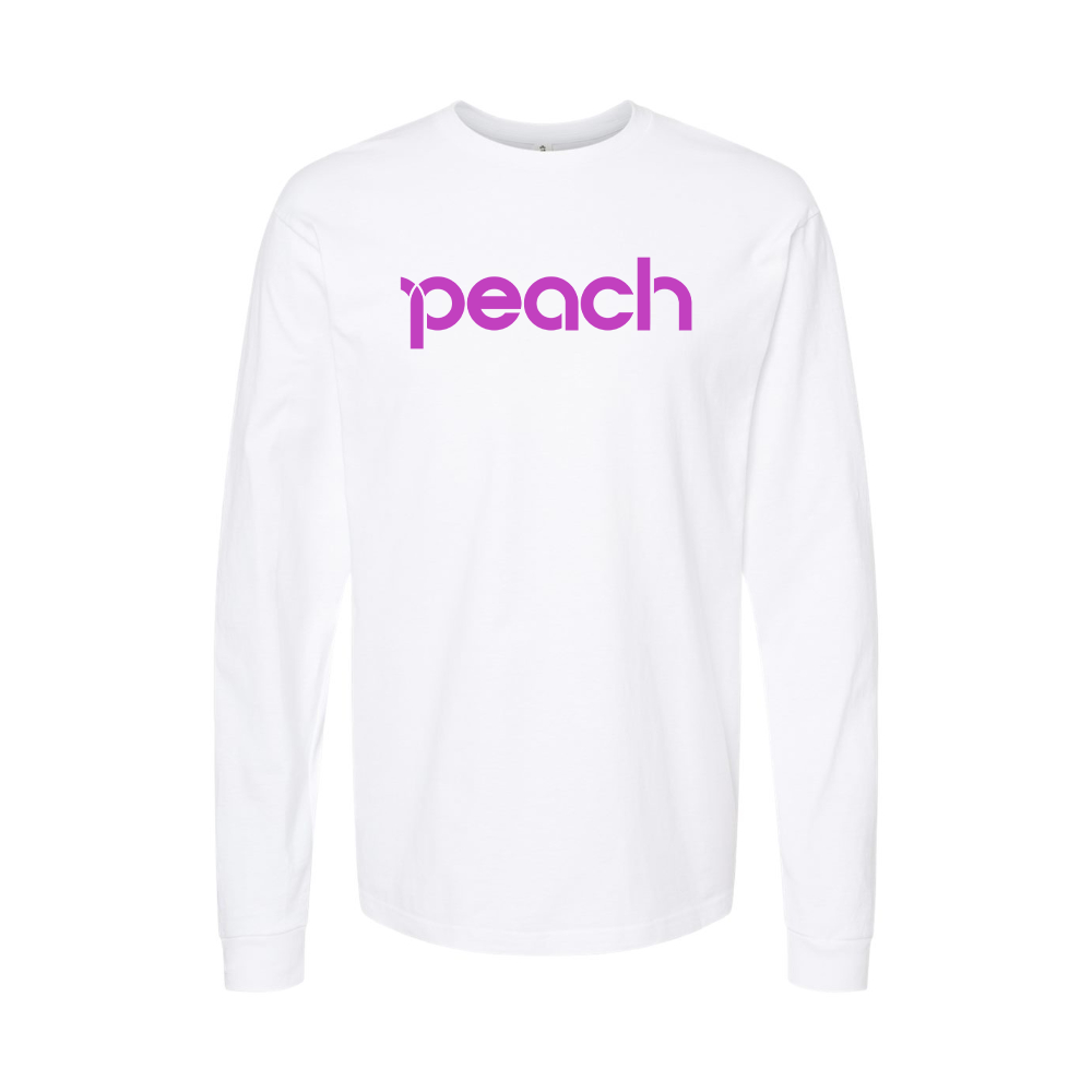 Youth Peach Aviation Logo Cotton Long Sleeve T-Shirt