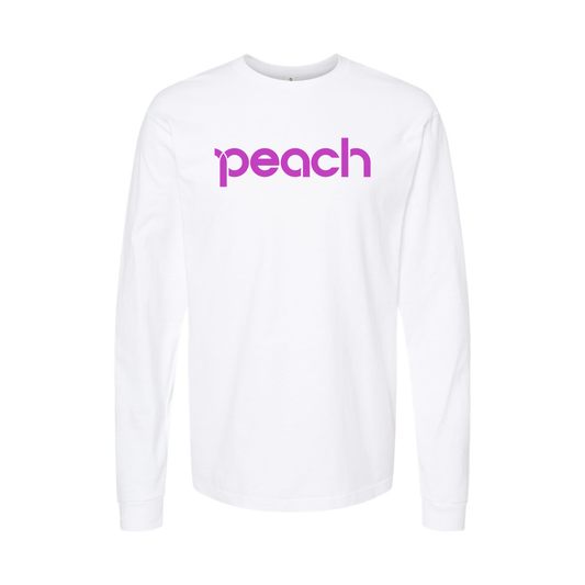 Youth Peach Aviation Logo Cotton Long Sleeve T-Shirt