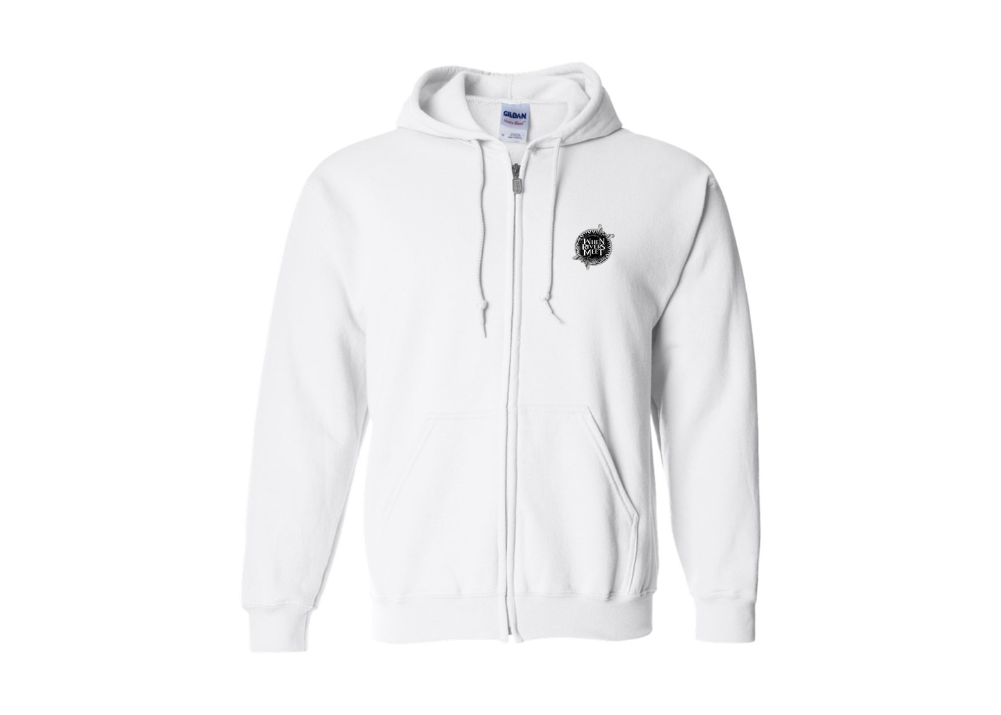 Men's When Rivers Meet Gildan  Heavy Blend Full Zip Hooded Sweatshirt