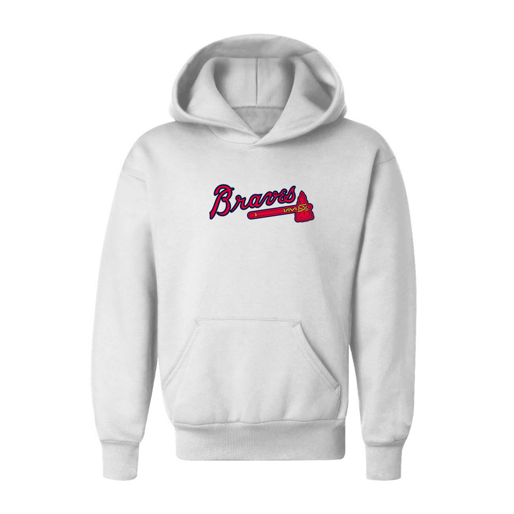 Youth Atlanta Braves Logo Pullover Hoodie