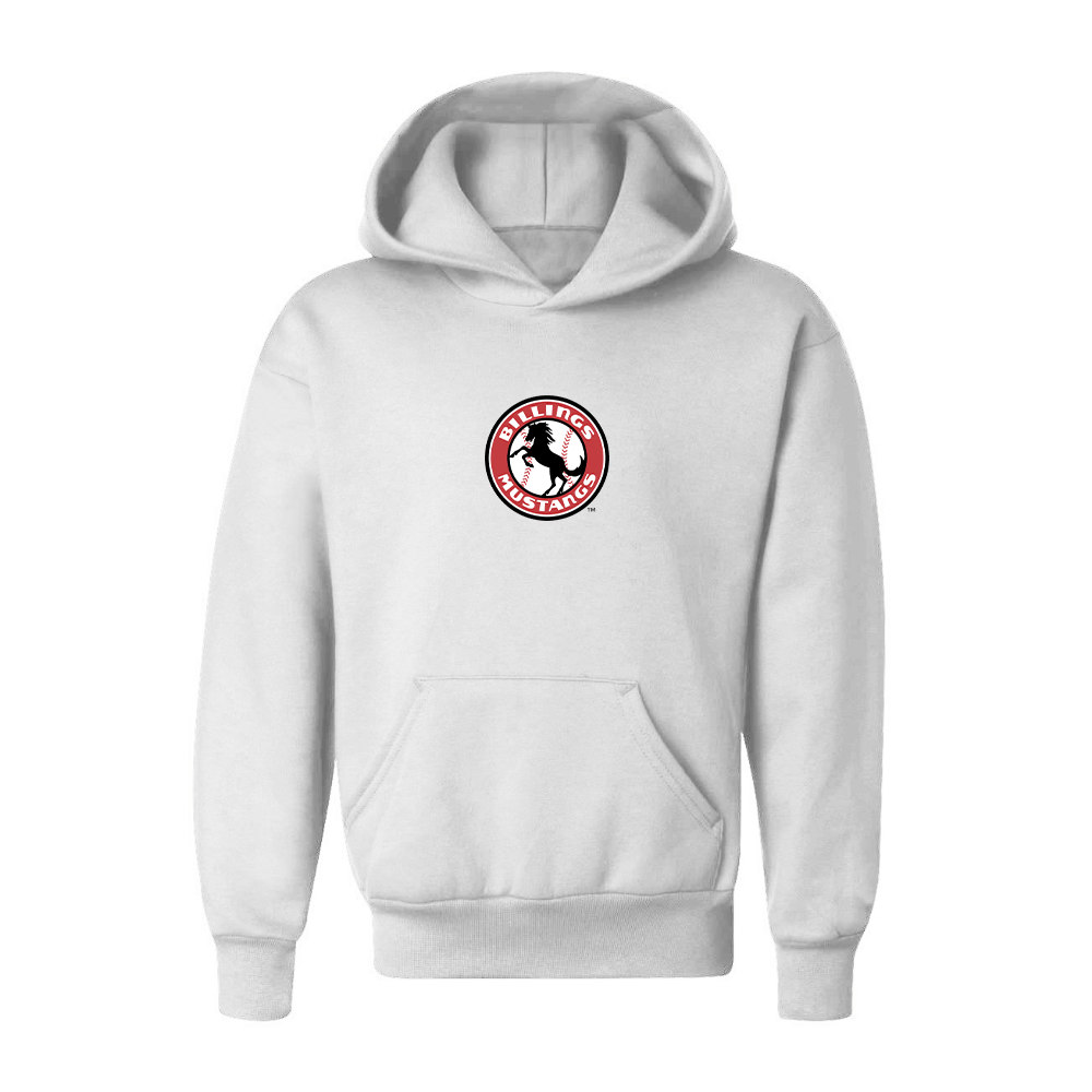 Youth Billings Mustangs Logo Pullover Hoodie