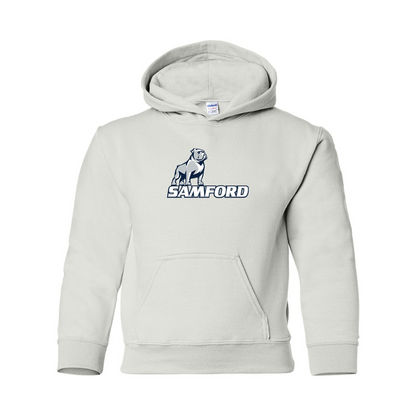 Youth Samford Bulldogs Logo Gildan Heavy Blend  Hooded Sweatshirt