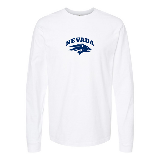 Youth Nevada Wolf Pack Logo Cotton Long Sleeve T-Shirt