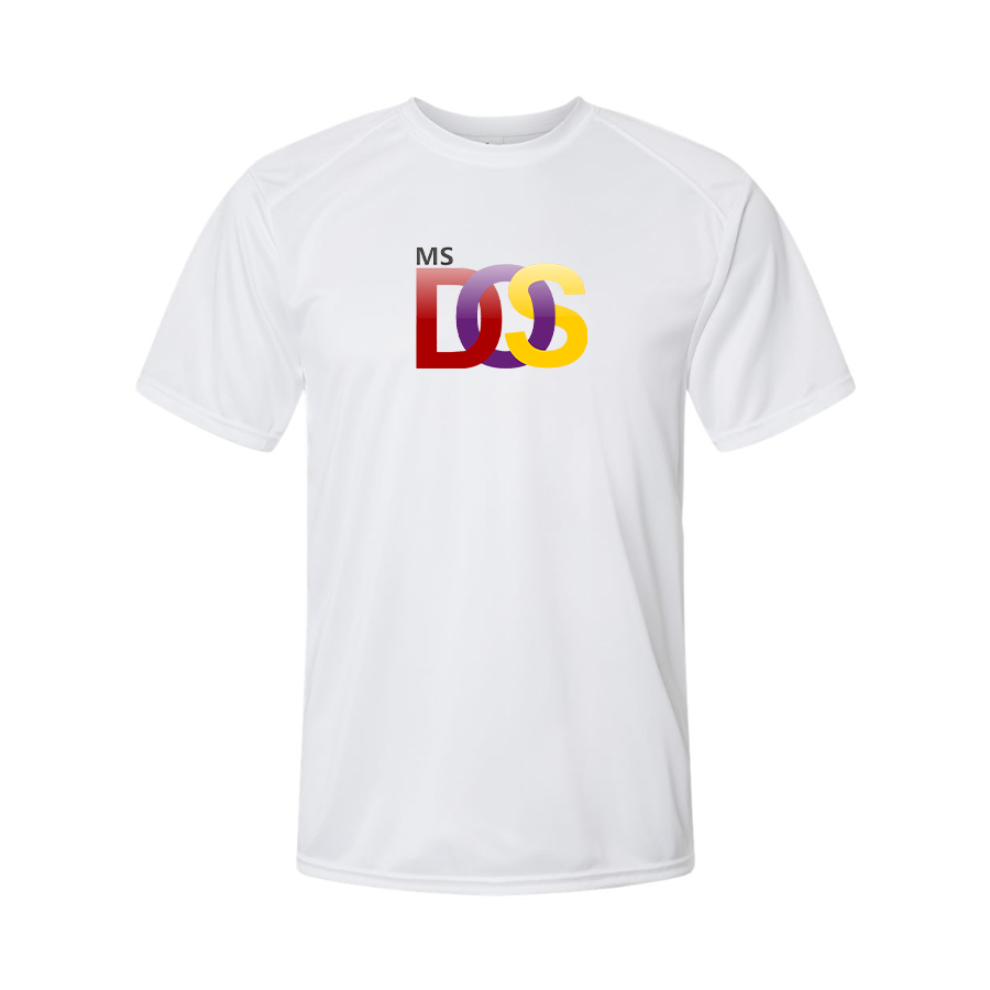 Men's MS DOS Logo Polyester T-Shirt