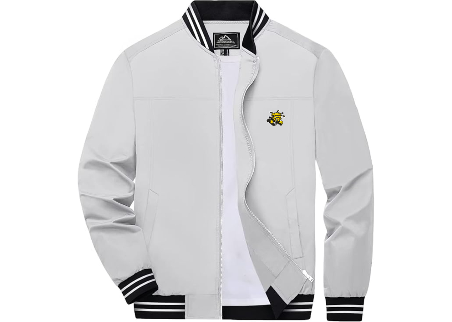 Men's Wichita State Shockers Lightweight Zip-Up Ribbed Collar and Cuffs Bomber Jacket