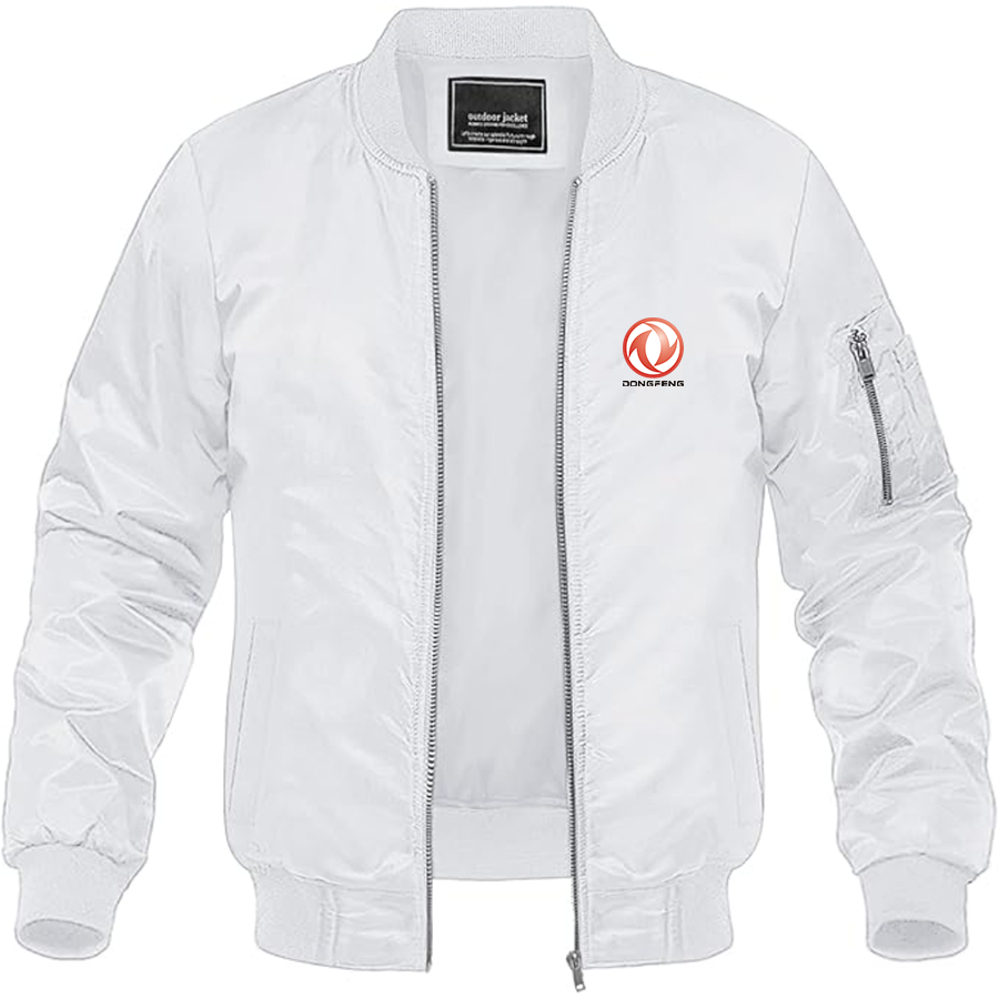 Men's Dongfeng Logo Lightweight Bomber Jacket Windbreaker Softshell Varsity Jacket Coat