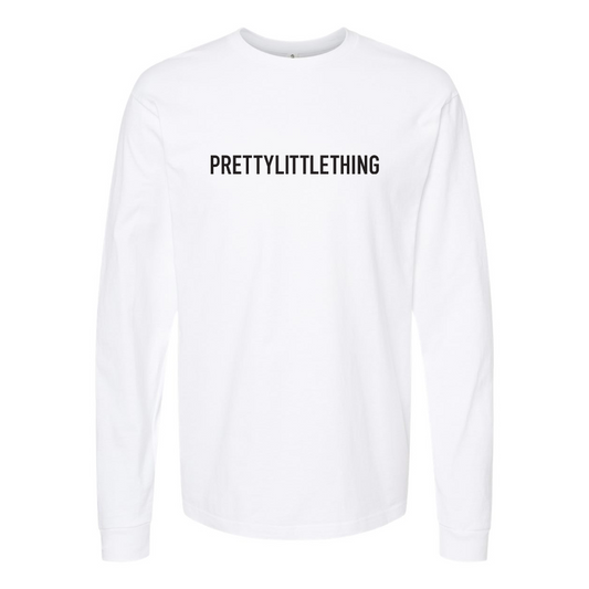 Youth Pretty Little Thing Logo Cotton Long Sleeve T-Shirt