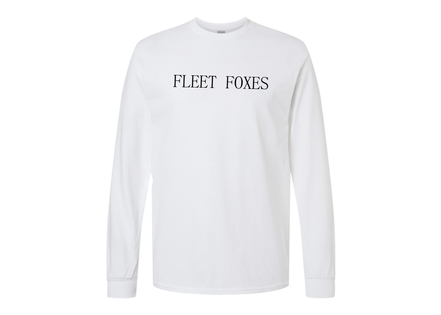 Men's Fleet Foxes Logo Gildan Heavy Cotton Long Sleeve T-Shirt