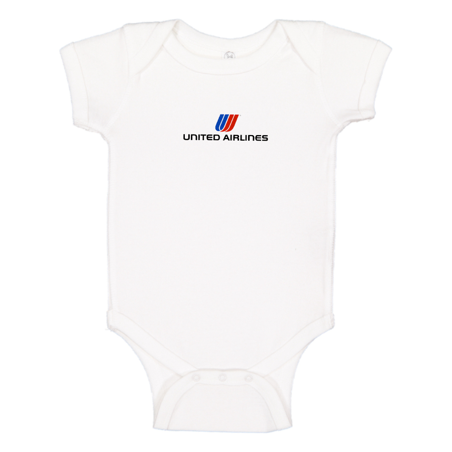 United Airlines Logo Baby Romper Onesie