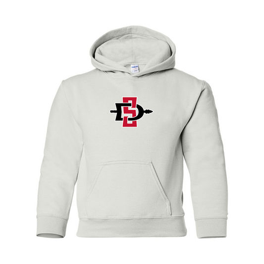 Youth San Diego State Aztecs Logo Gildan Heavy Blend  Hooded Sweatshirt