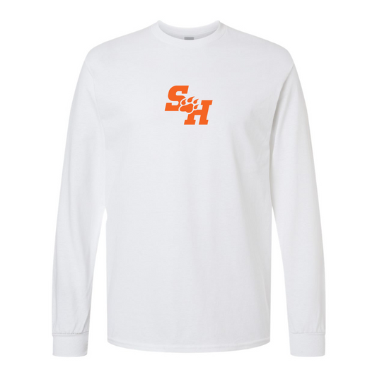 Men's Sam Houston State Bearkats Logo Gildan Heavy Cotton Long Sleeve T-Shirt
