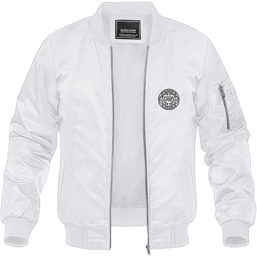 Men's Pizza Express Logo Lightweight Bomber Jacket Windbreaker Softshell Varsity Jacket Coat