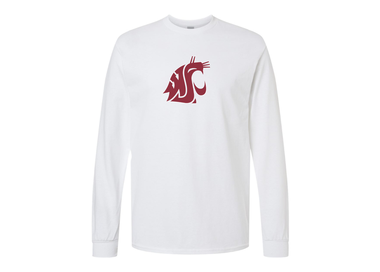 Men's Washington State Cougars Gildan Heavy Cotton Long Sleeve T-Shirt