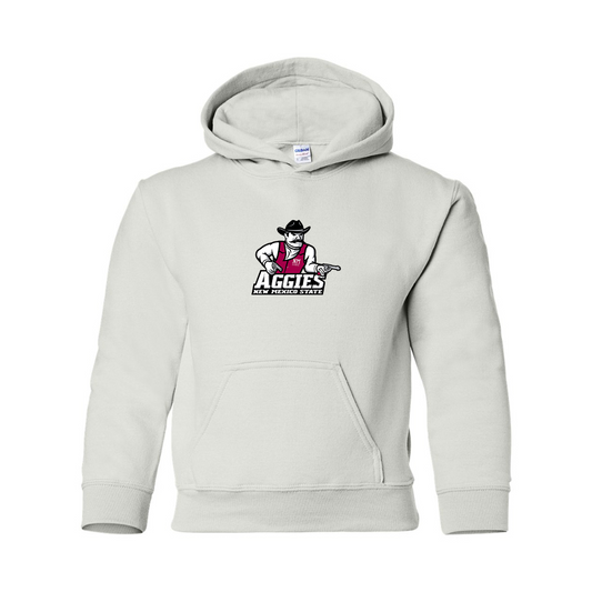 Youth Aggies New Mexico State Logo Gildan Heavy Blend  Hooded Sweatshirt