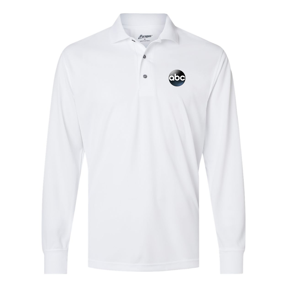 Men's Abc Logo Paragon Prescott Long Sleeve Polo