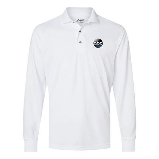 Men's Abc Logo Paragon Prescott Long Sleeve Polo