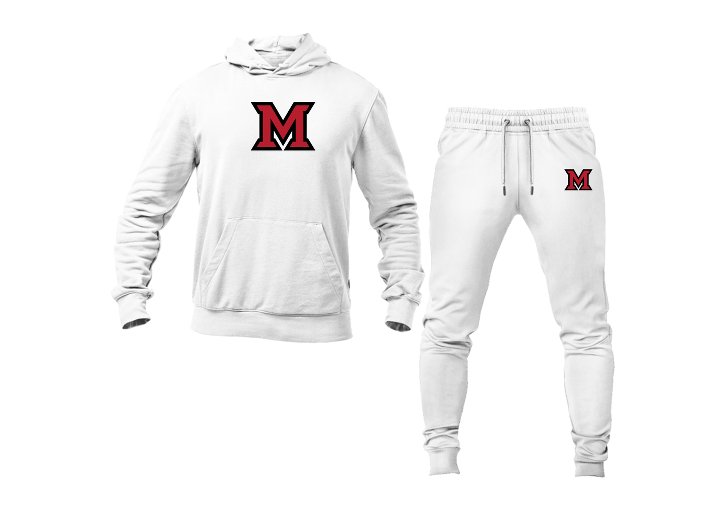 Men's Miami Ohio RedHawks Logo Hoodie Joggers Set
