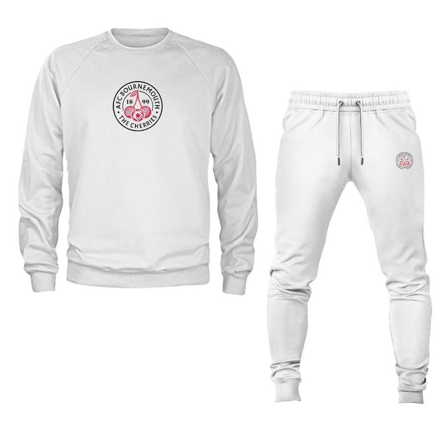 Men's AFC Bournemouth Soccer Logo Crewneck Sweatshirt Joggers Suit