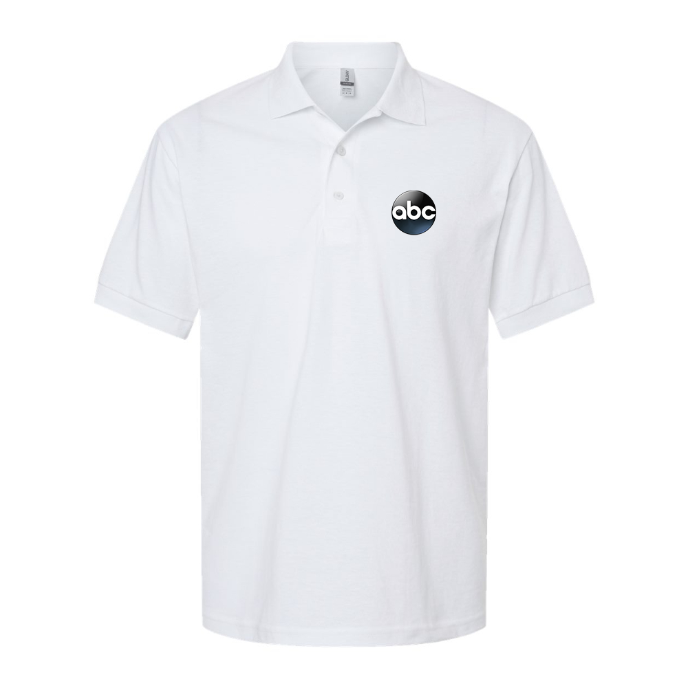 Men's Abc Logo Gildan Dry Blend Jersey Polo