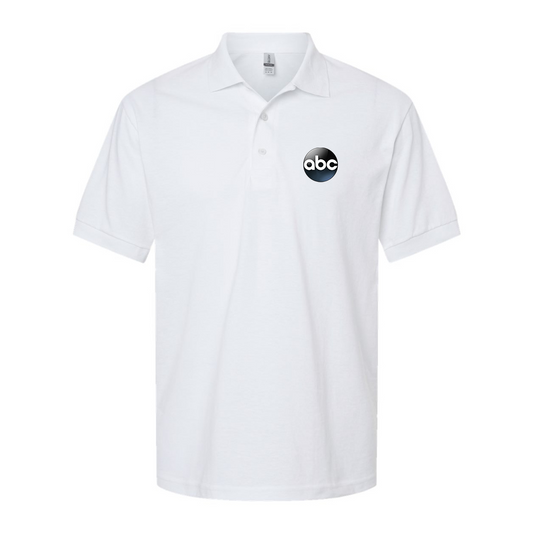 Men's Abc Logo Gildan Dry Blend Jersey Polo