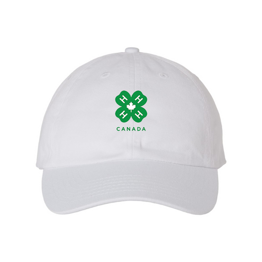 4H Canada Logo  Valucap Adult Bio-Washed Classic Dad Hat