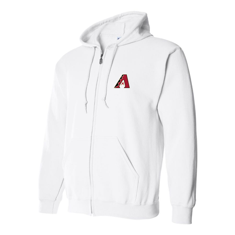Men's Arizona Diamondbacks Logo Zipper Hoodie