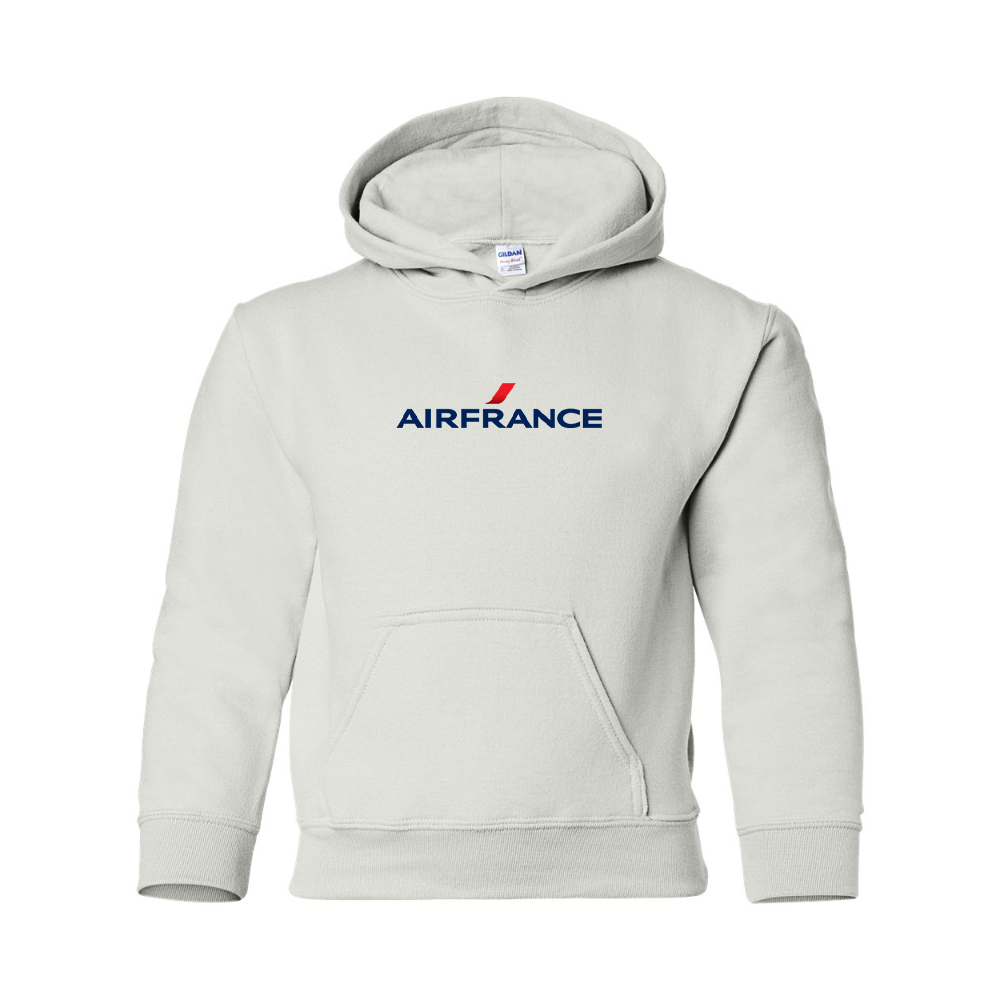 Youth Air France Logo Gildan Heavy Blend  Hooded Sweatshirt