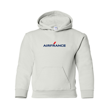 Youth Air France Logo Gildan Heavy Blend  Hooded Sweatshirt