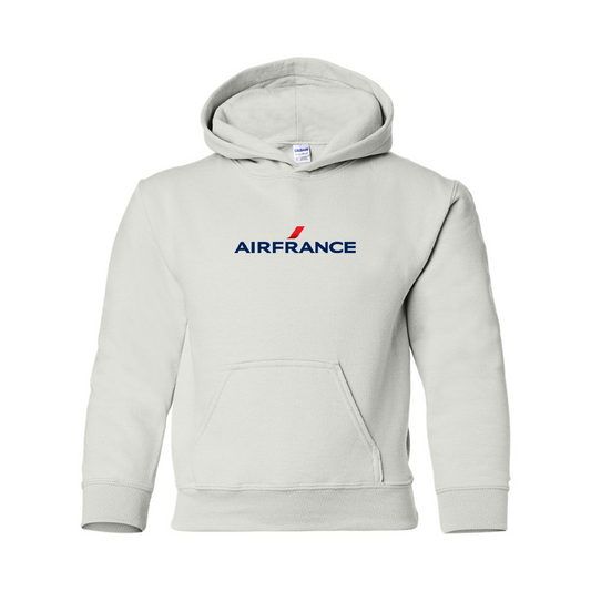 Youth Air France Logo Gildan Heavy Blend  Hooded Sweatshirt