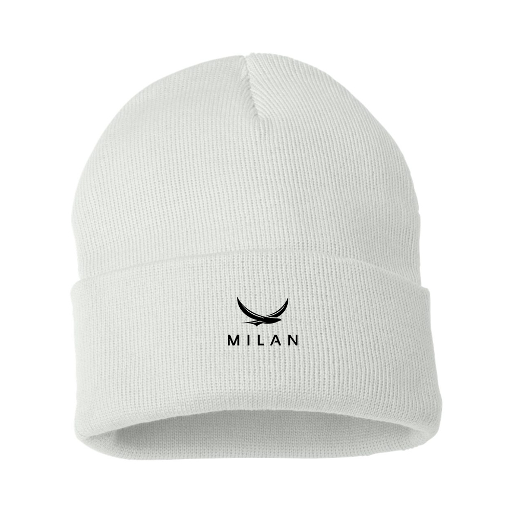 Milan Red Logo Beanie Hat