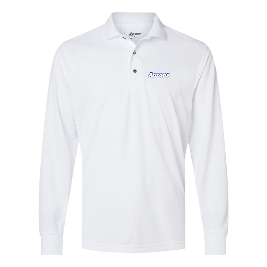 Men's Aaron_s Logo Paragon Prescott Long Sleeve Polo