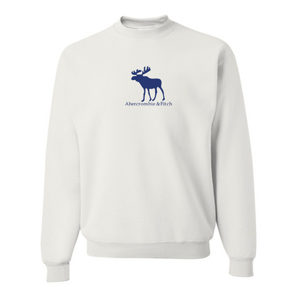 Men's Abercrombie & Fitch Moose Logo  JERZEES NuBlend Crewneck Sweatshirt