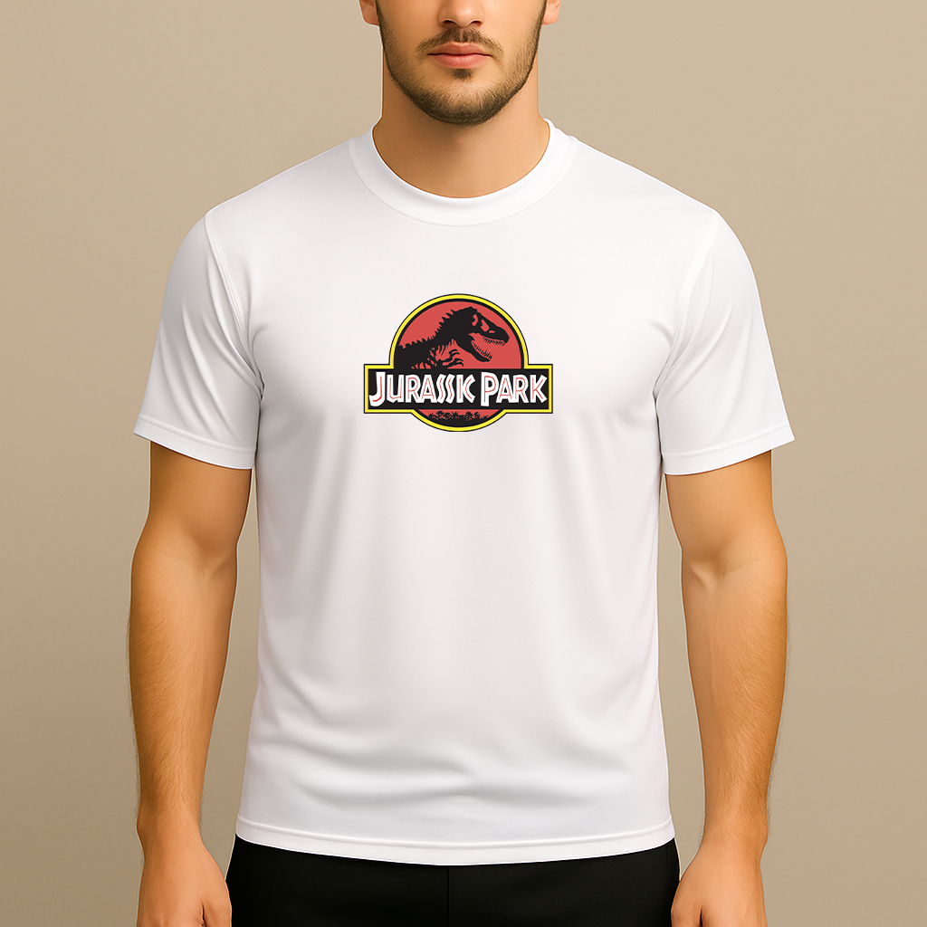 Men's Jurassic Park Movie Polyester T-Shirt