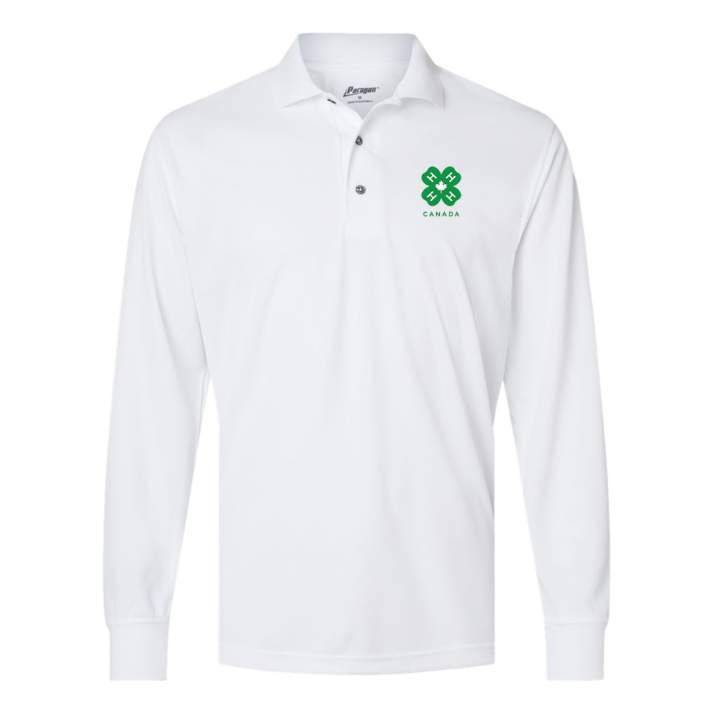 Men's 4H Canada Logo Paragon Prescott Long Sleeve Polo