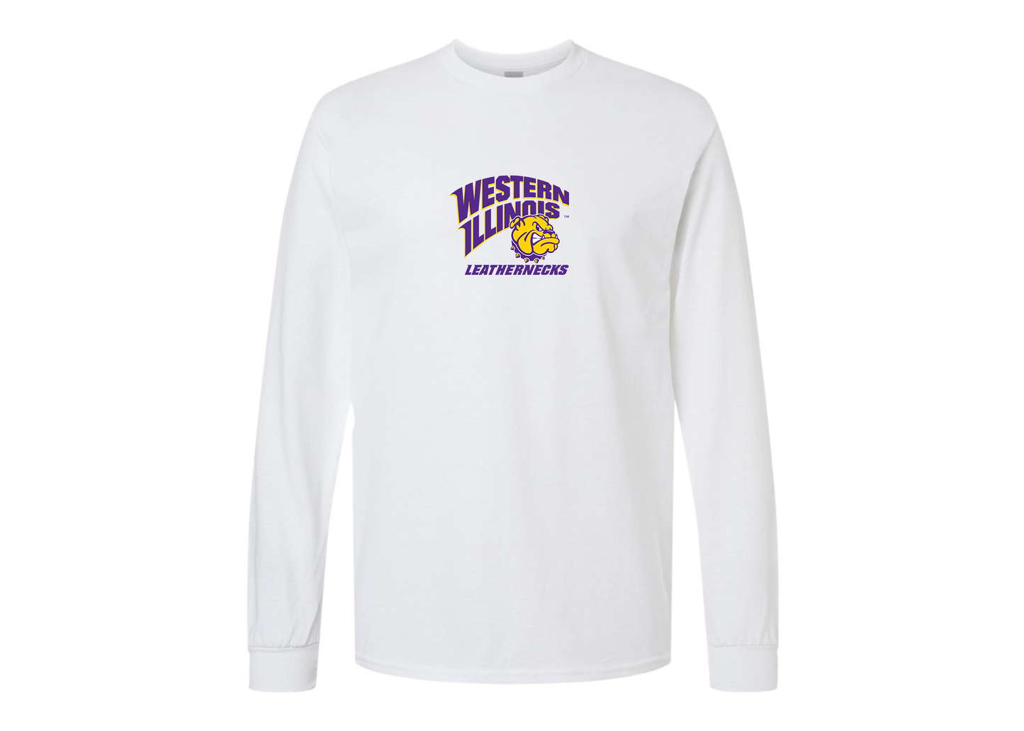 Men's Western Illinois Leathernecks Gildan Heavy Cotton Long Sleeve T-Shirt