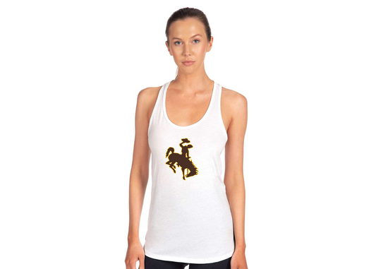 Women's Wyoming Cowboys Next Level Ideal Racerback Tank