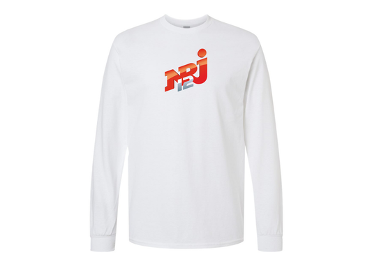 Men's NRJ 12 Logo Gildan Heavy Cotton Long Sleeve T-Shirt